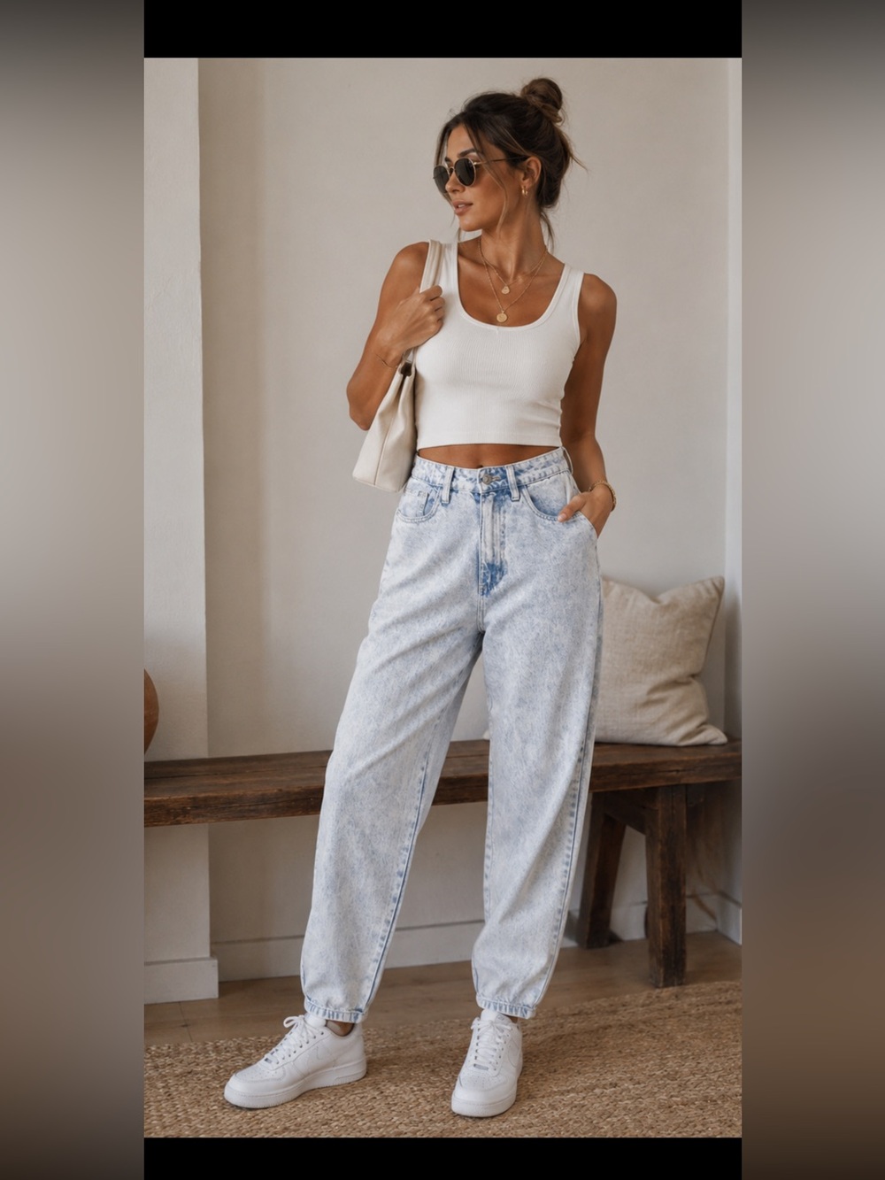 WeWoreWhat Light Blue Acid-Wash Boyfriend Jeans